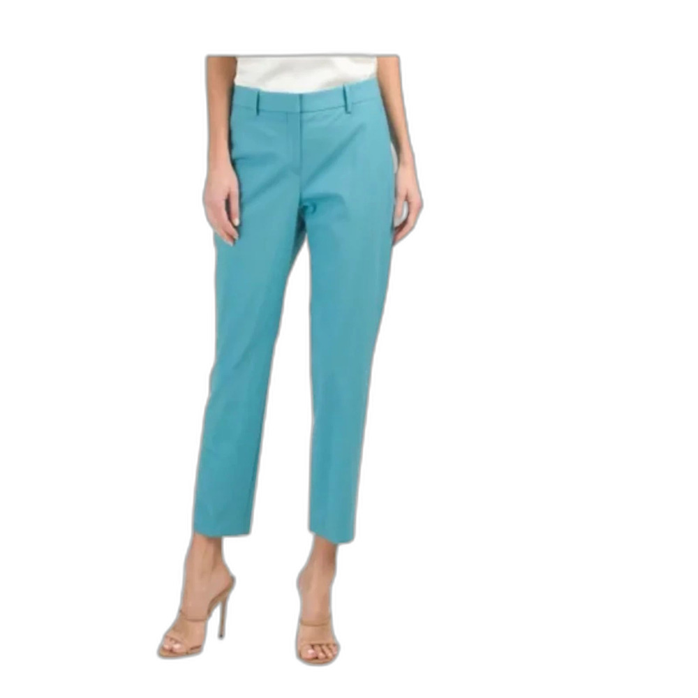 NWT Theory Treeca in Teal Classic‎ Suit Stretch Wool Ankle Pants 16